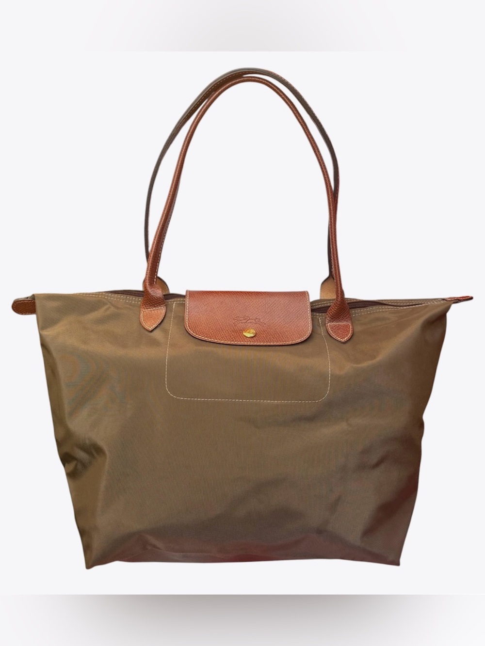 EUC _ LE PLIAGE ORIGINAL M TOTE BAG in Olive